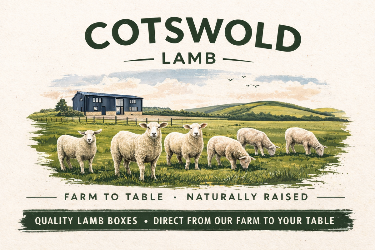 Sheep flock grazing on a diverse mixed sward pasture in the Cotswolds